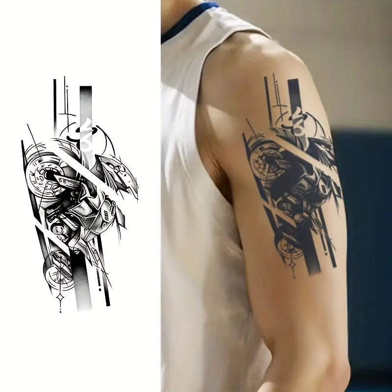 2x Autoaufkleber Tribal Shocker Tattoo-Design, 21 Cm Breit In Rot - Für Tuning & Styling