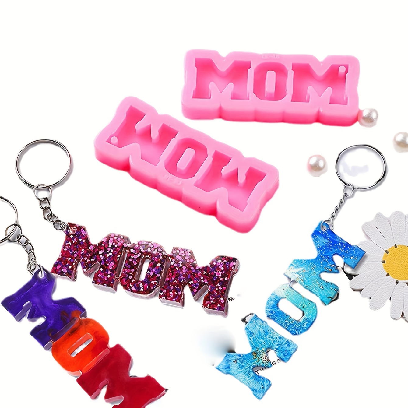 Mom Name Mold, Mom Keychain Resin Mold, Jewelry Making Silicone Mold, Gifts  for Mom, Resin Keychain Molds 