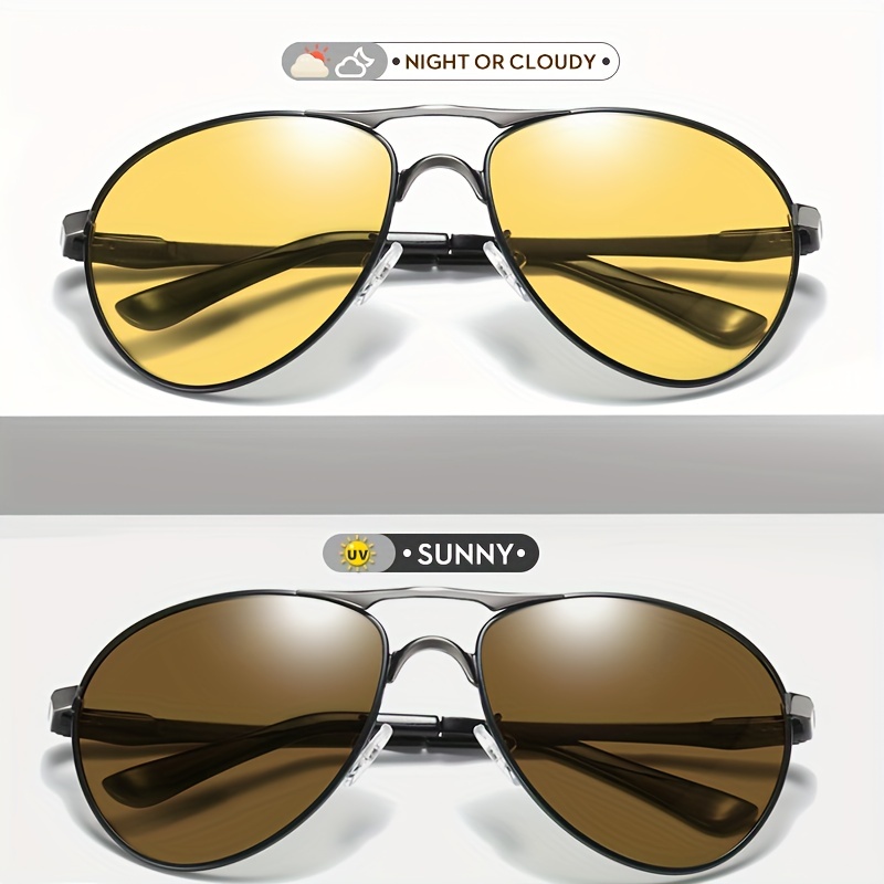 ™ Day-Night Photochromic Polarized Driving Sunglasses - NH1 - – SunRay  Glasses