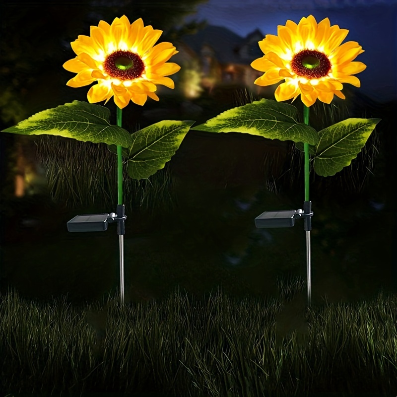 2pcs Waterproof Solar Garden Lights - Automatic Charging & Lowest Price