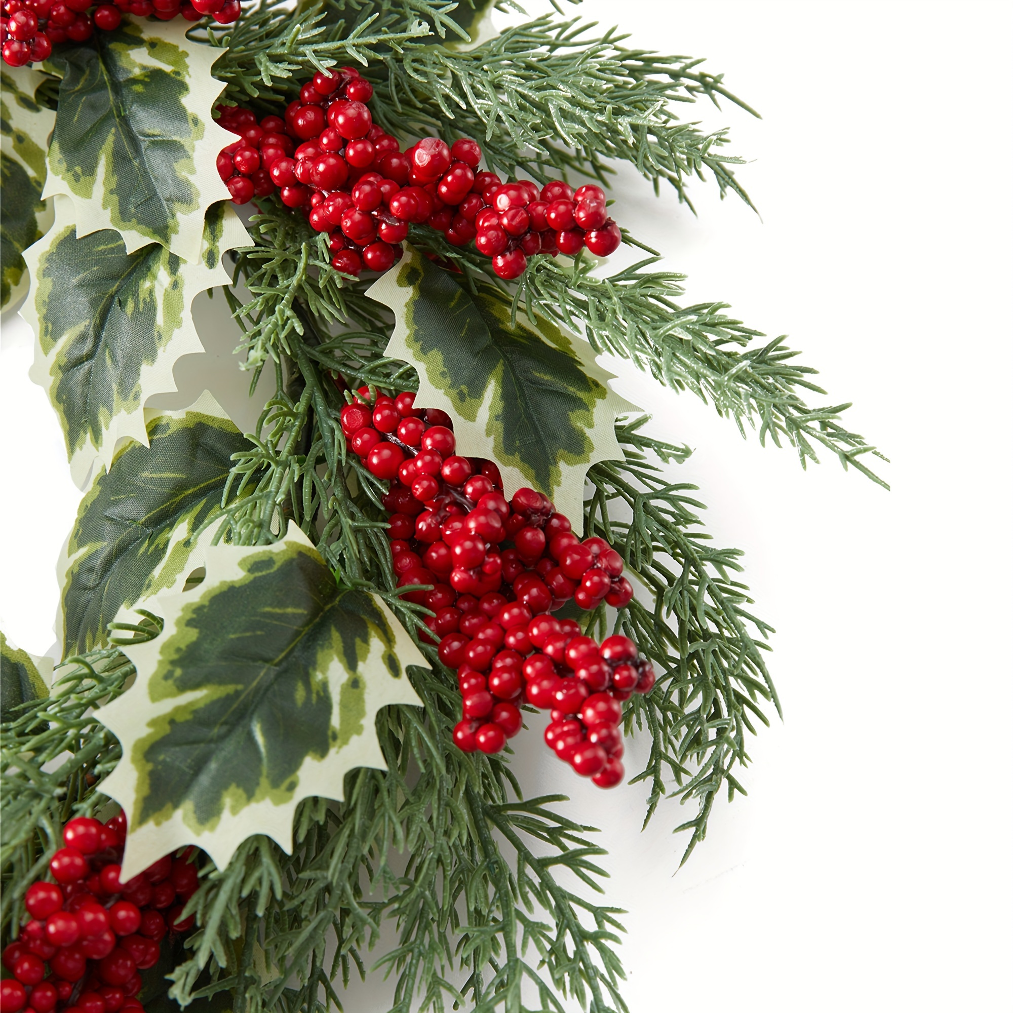 Holly and Pine Boughs With Red Berries Christmas Decor Large Pine Snow  Berry Boughs Winter Stems Great for Wreaths P -  Finland