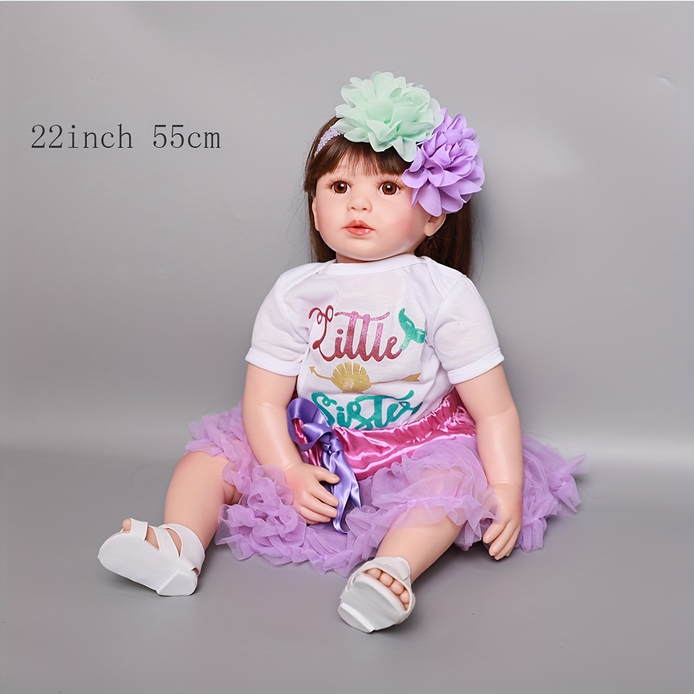 Hot Selling 55 cm Bebe Doll Reborn Toddler Girl Pink Princess Very