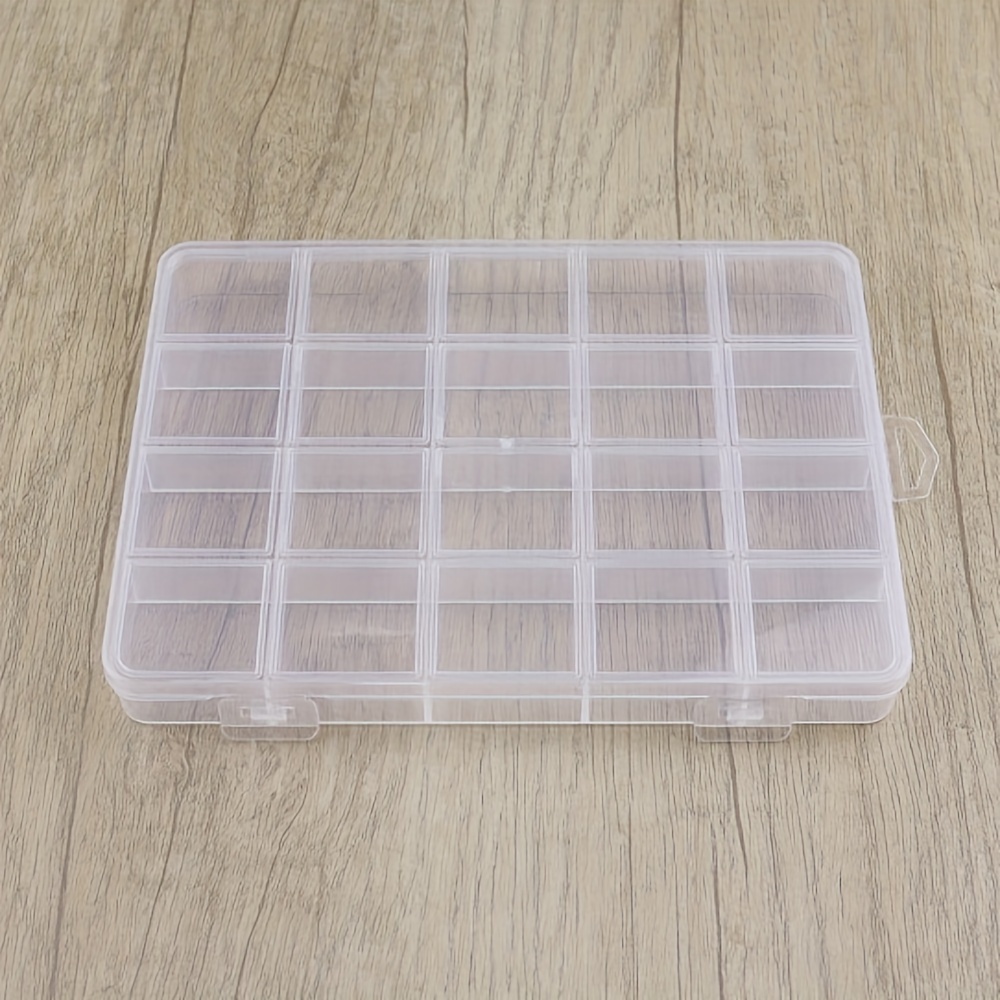 1pc 24/36-grid Plastic Storage Box, Transparent Organizer Box, With  Adjustable Compartment Dividers, Jewelry Storage, Bead Organizer, Small  Rock Colle