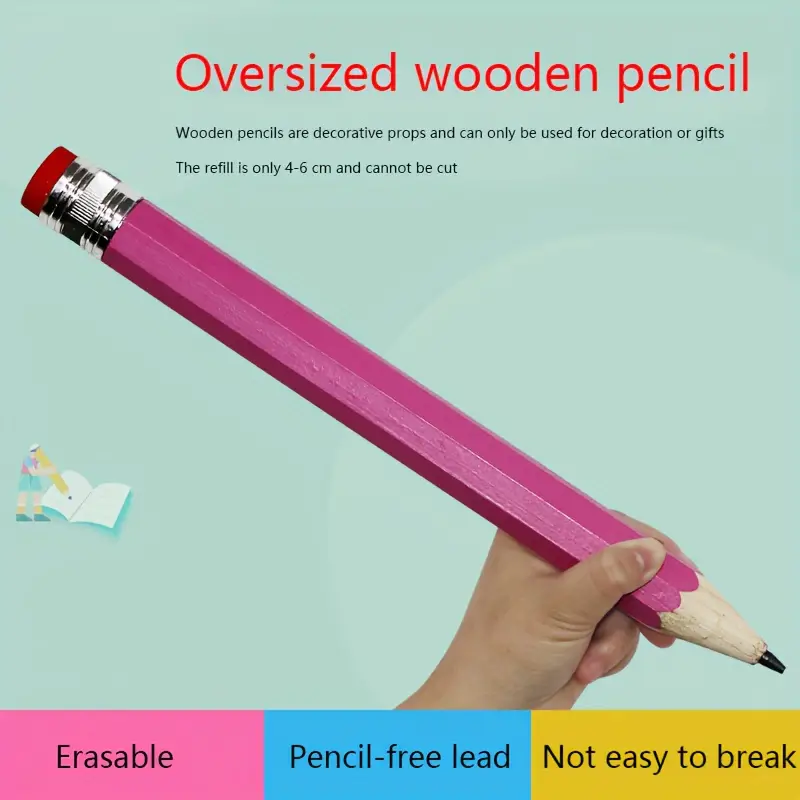 Cool Oversized Wooden Large Pencil Giant Pencil - Temu
