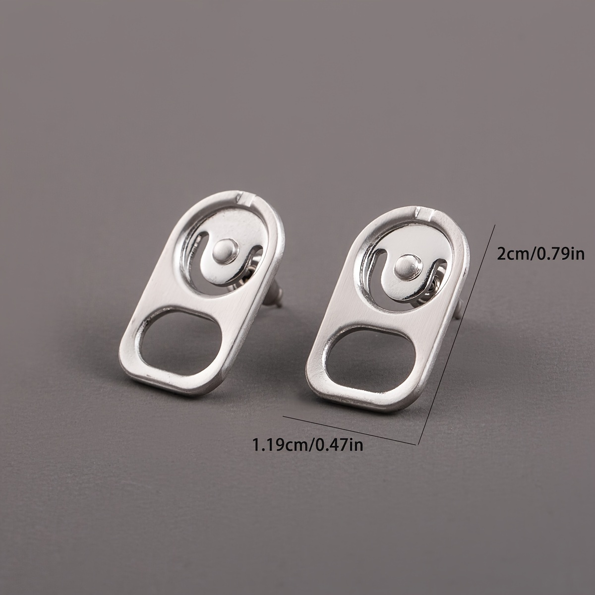 Men's Geometric 304L Stainless Steel Ear Studs — Modern Design