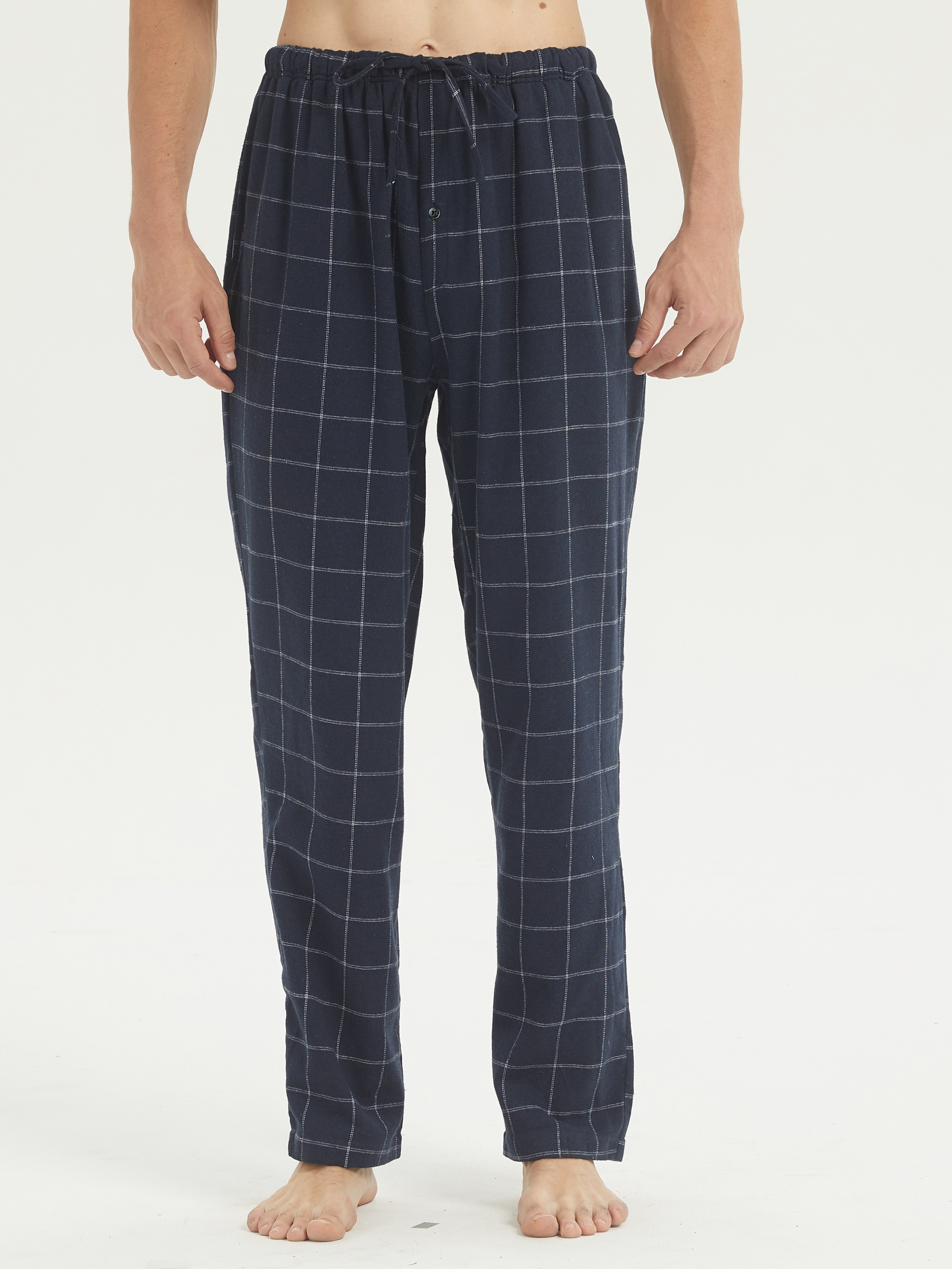 Men's Flannel Pajamas Pants Set Cotton Plaid Pjs Bottoms - Temu