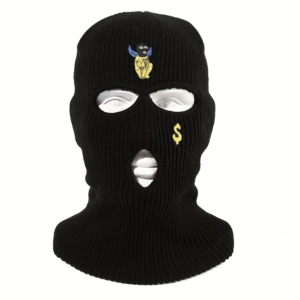 Funky Maschera Sci A Maglia Ricamata Balaclava Unisex Cappello Caldo A  Maglia Cappello Caldo Stagione Invernale, Sconti