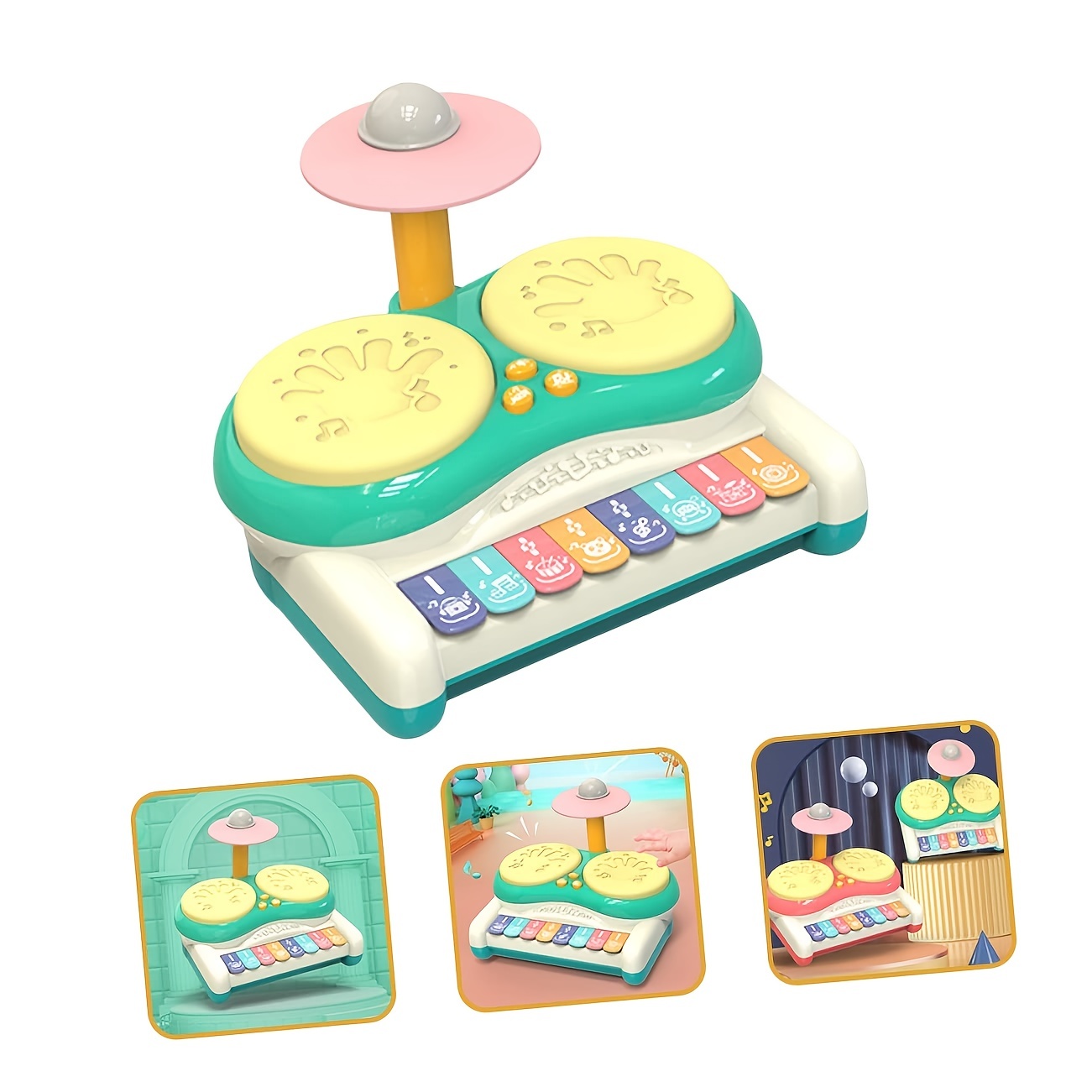 HISTOYE Juguetes de piano para bebés de 1 año de edad, juguetes iluminados  para bebés de 6 a 12 meses, juguetes de aprendizaje musical para bebés de
