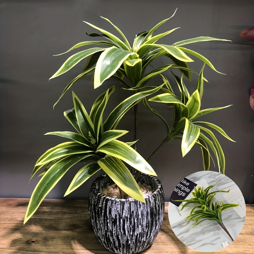  Planta artificial de estilo chino con flores artificiales de  musgo verde, maceta de cerámica para salón o sala de estar, pequeña mesa de  café artificial : Hogar y Cocina
