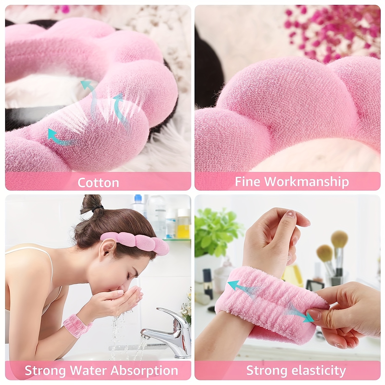 Mimi And Co Spa Headband Sponge Towel Cloth For Skincare Face Washing  Makeup Women Hair Accessories