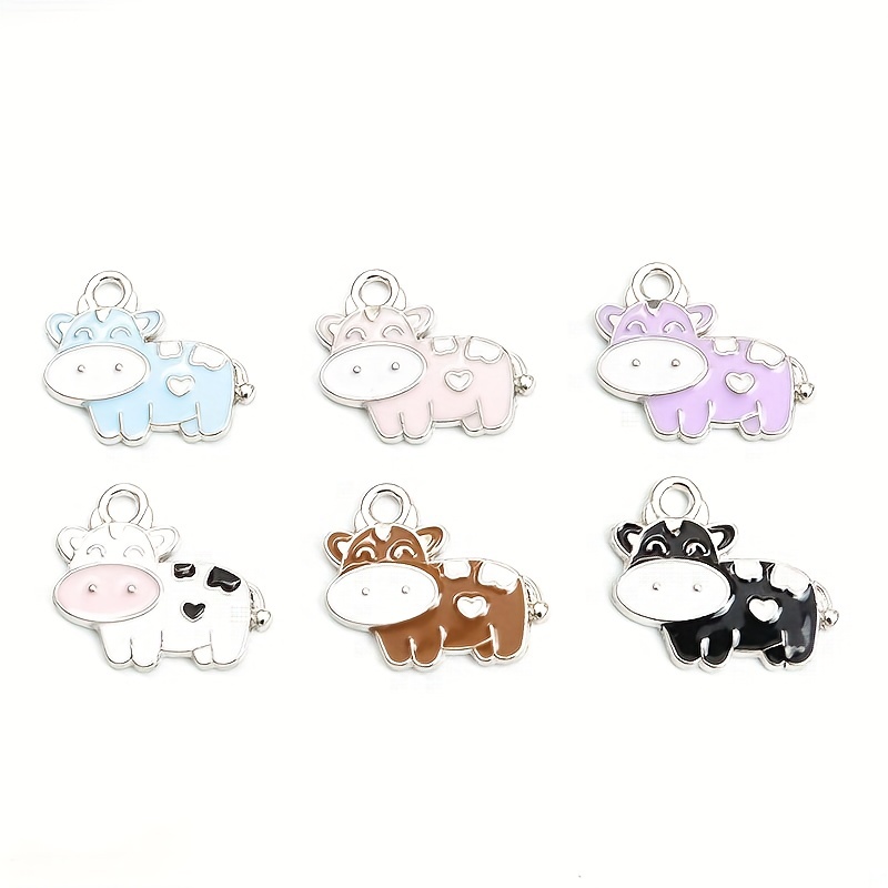 10pcs Alloy Drip Oil Charm, Cartoon Anime Cute Enamel Charms, Earring Pendant, DIY Keychain Necklace Pendant Charms for Jewelry, Jewels Making,Temu