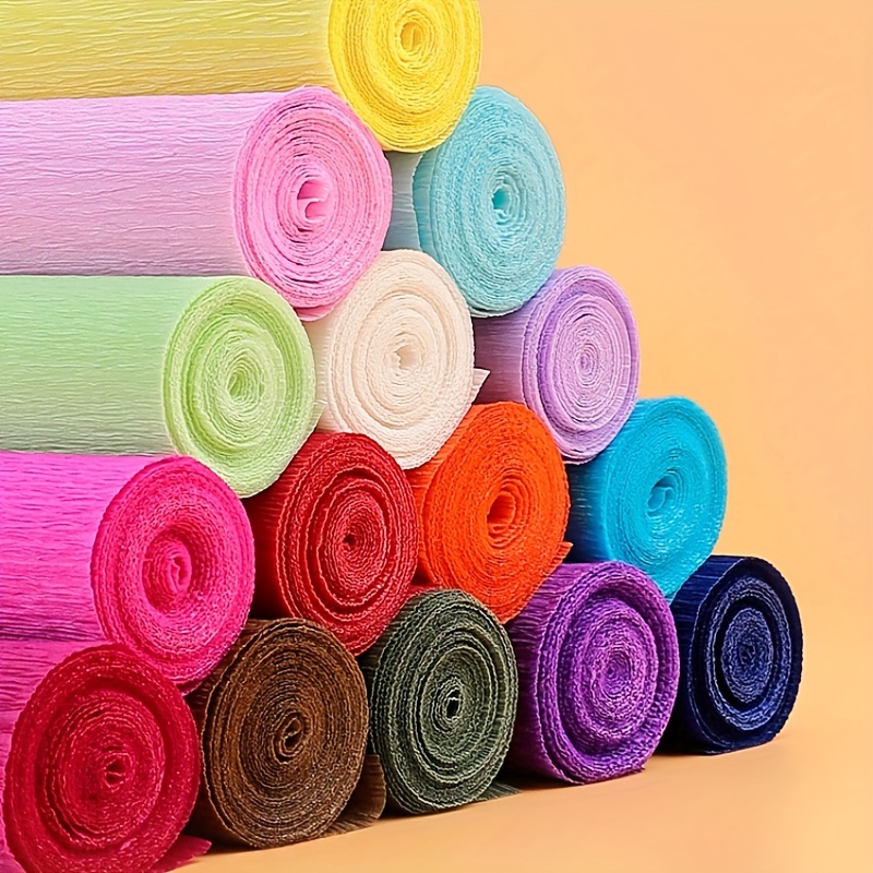 250cm Colored Crepe Paper DIY Handmade Paper Flower Rose Fo