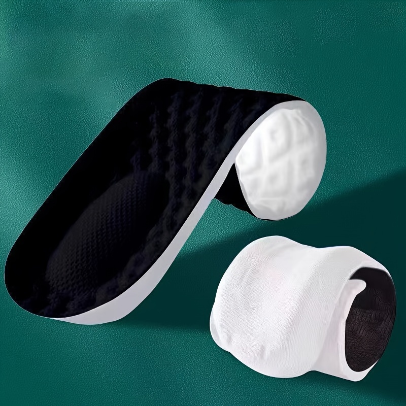 1 Pair Ultra-Soft 4D Arch Support Insoles - Sweat-Absorbing & Breathable, Shock-Absorbing Sport Pads with Orthopedic Design for Enhanced Comfort in Running Shoes, Made of Latex - Perfect for Casual Attire, Foot Pads