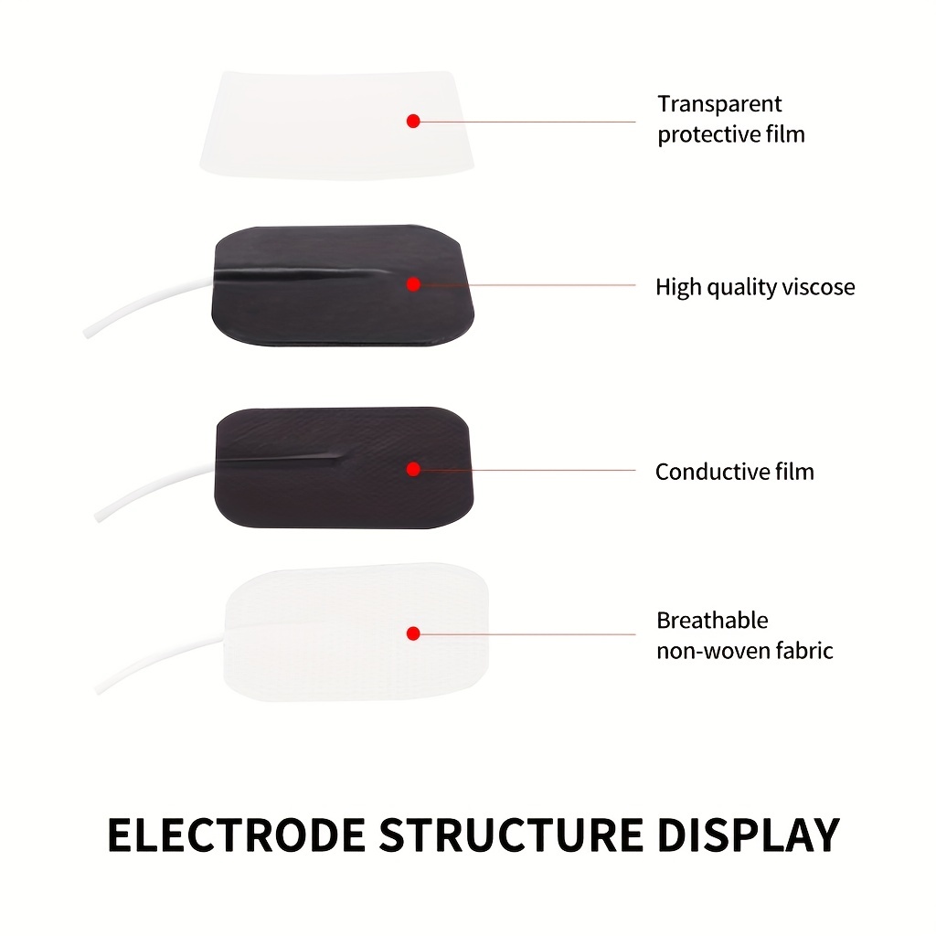 Electrodes Pads: Compatible With Ems Muscle Stimulator Massager, Superior  Conductivity & Durability! - Temu