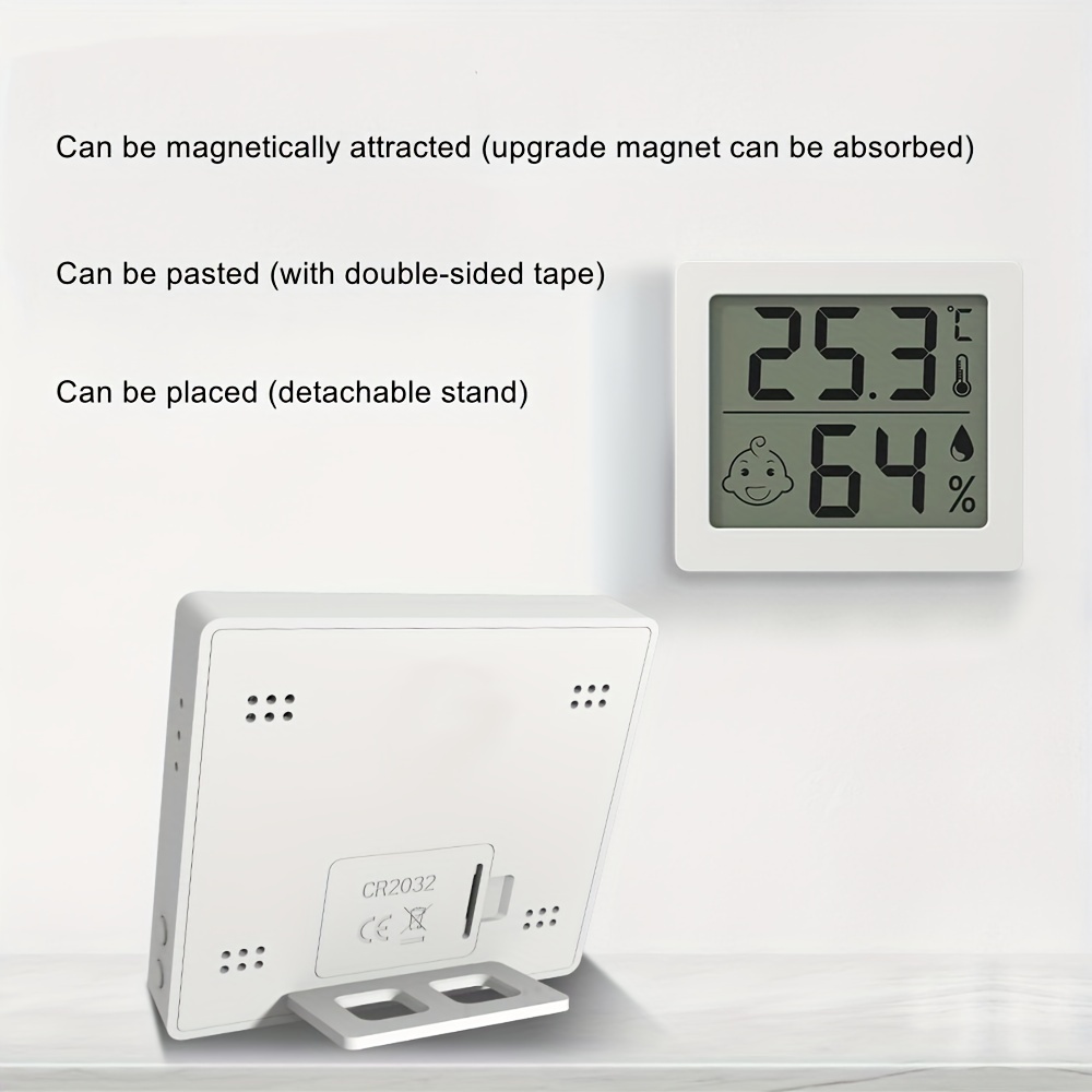 4 Stück Thermometer Hygrometer Innen, Hochpräzises luftfeuchtigkeitsmesser  Thermometer Innen, -10℃70℃ für Babyzimmer Wohnzimmer