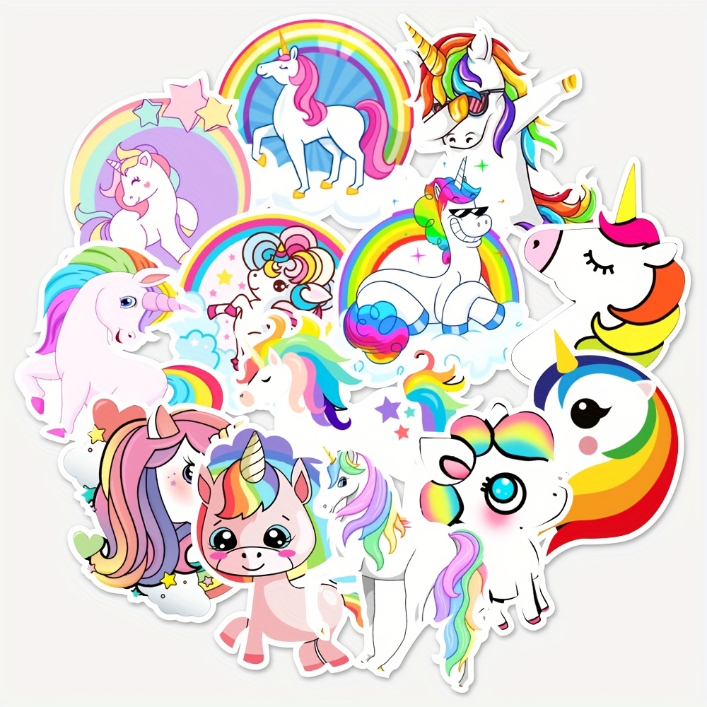 Rainbow Crystal Fantasy Sticker Pack - Kawaii Crystal Stickers, Cute  Rainbow Laptop Stickers