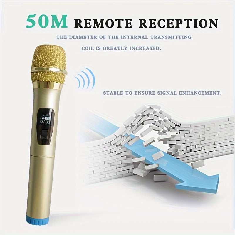 Microphones sans fil portables Microphone de karaoké professionnel UHF pour  chanter à la maison Party - Temu France