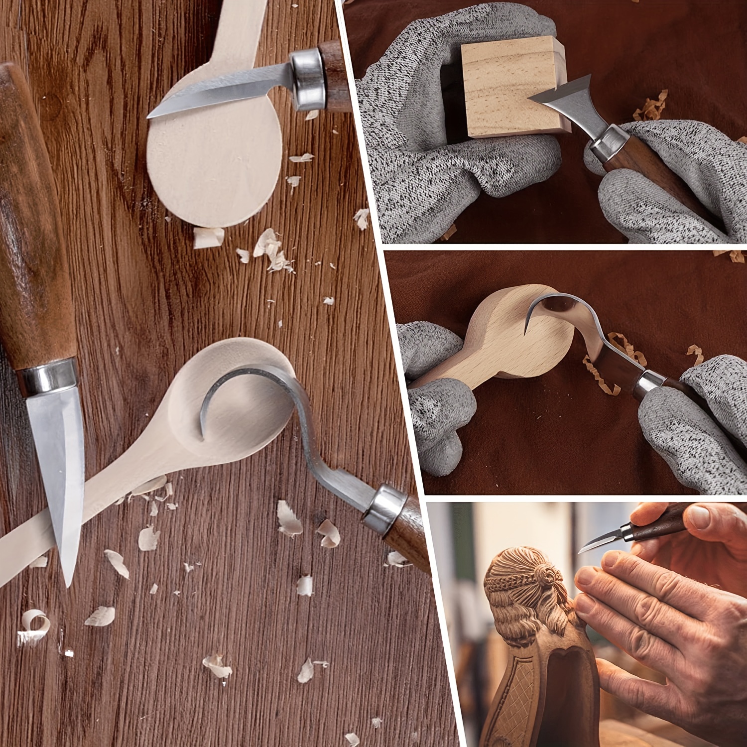 Wood Carving Kit for Beginners 7 PCS, Wood Whittling Kit - Gift Set