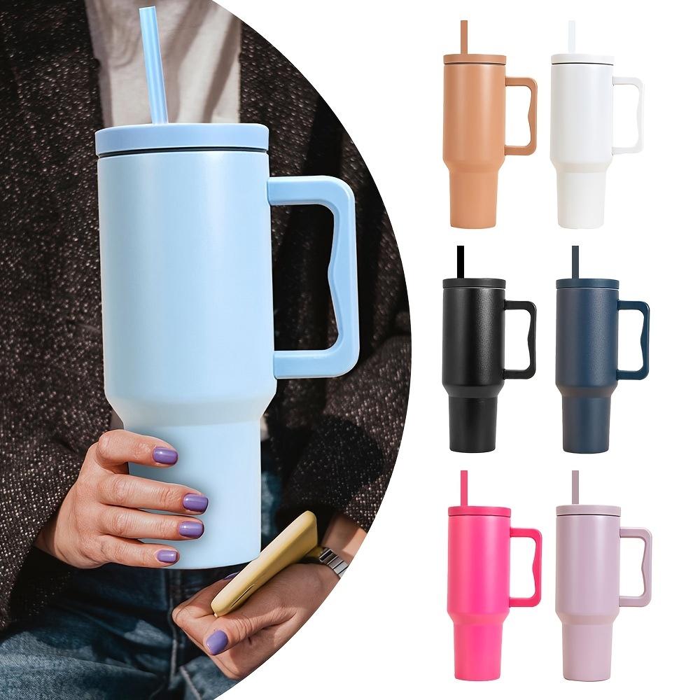 Vacuum Cup With Handle, Stainless Steel Insulated Water Bottles, Thermal  Cups, Travel Coffee Mugs, For Hot And Cold Beverage, Summer Drinkware,  Travel Accessories, Home Kitchen Items, Birthday Gifts - Temu