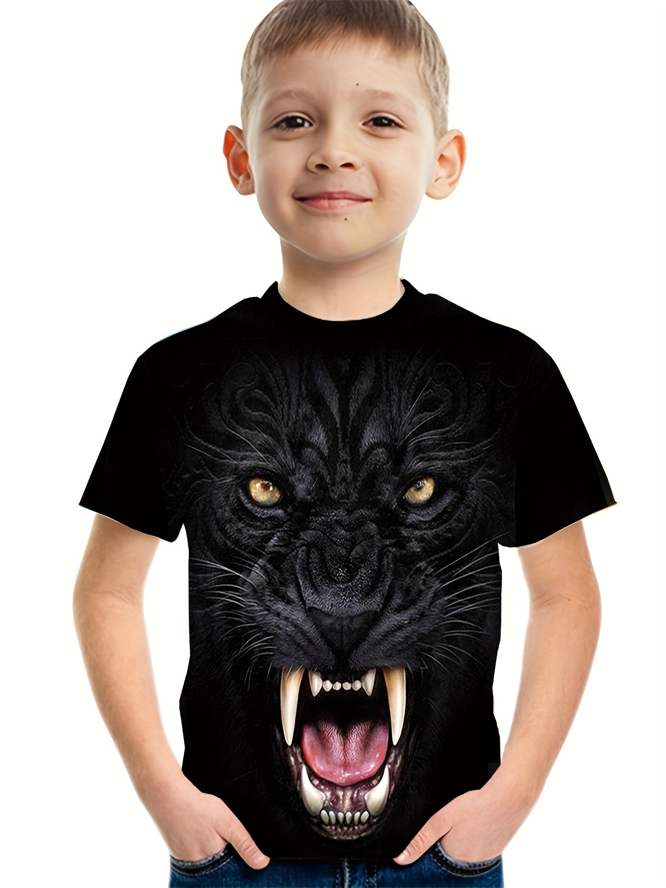 Playera pantera negra niño hot sale