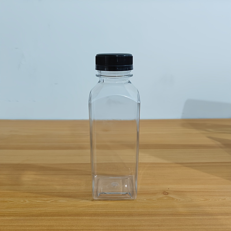 5pcs Plastic Juice Bottles, Clear Drink Containers For Homemade