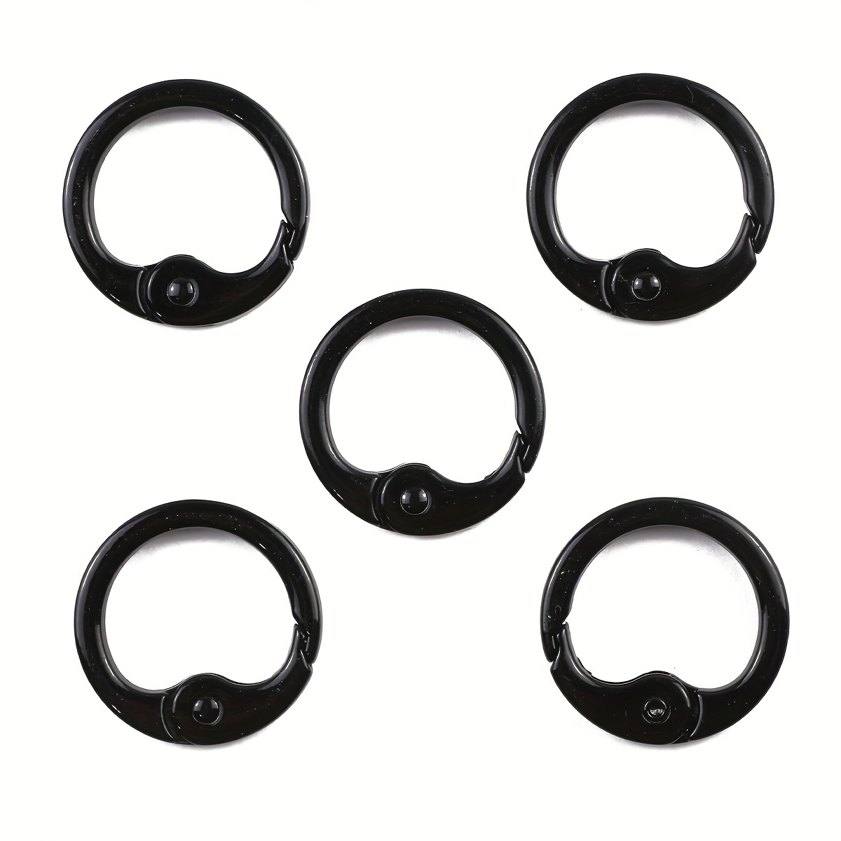 Colorful Round Opening Spring Buckle, Zinc Alloy Diy Keychain Ornament ...