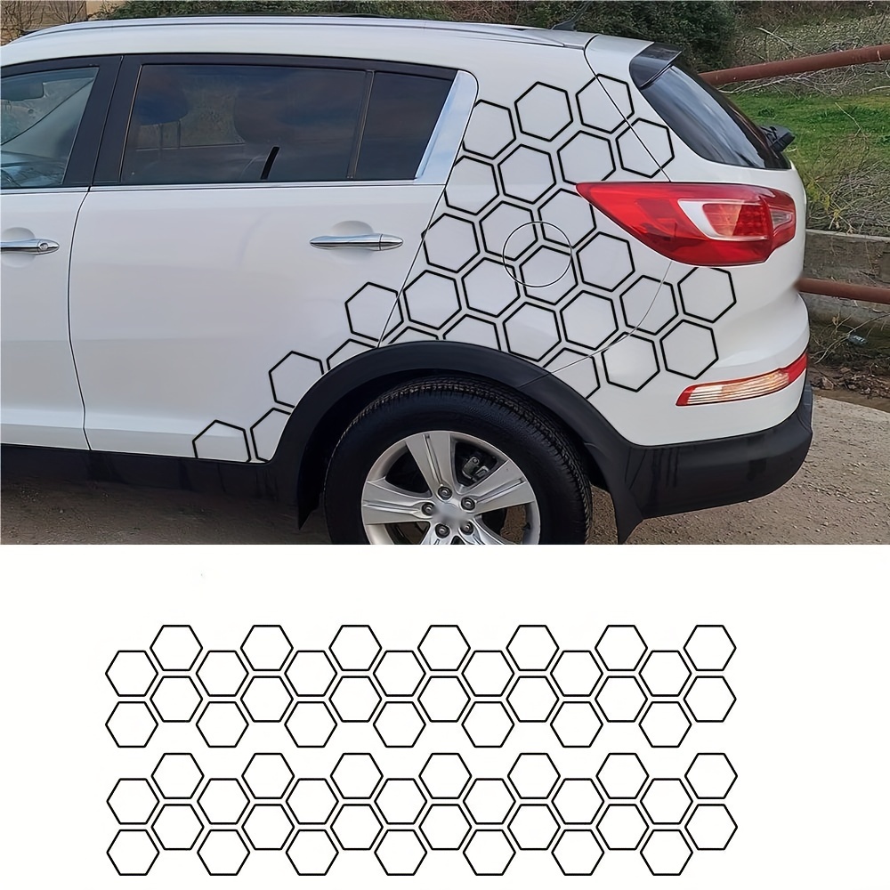 Honeycomb Diy Combination Hexagon Car Modification Sticker - Temu