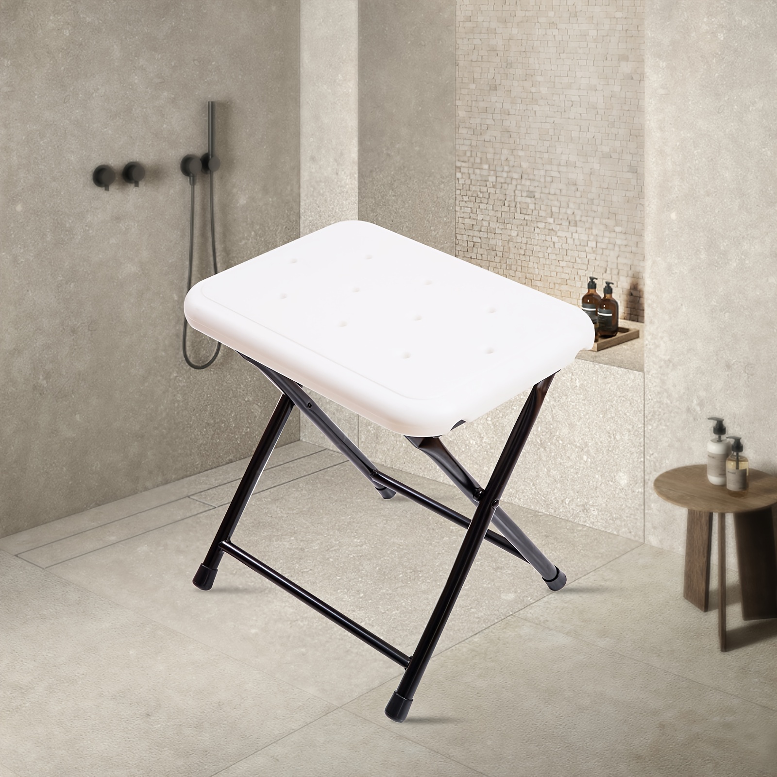 Banco de asiento de baño de madera | Taburete de ducha antideslizante para  baño, taburete de baño impermeable para ancianos discapacitados, silla de