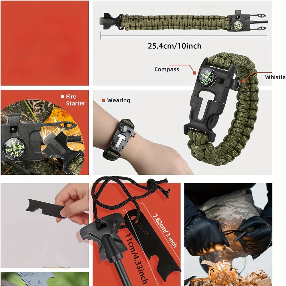 28 In 1 Emergency Survival Gear And Equipment Set For Outdoor Camping  Hiking Fishing Hunting, Birthday Gift For Men Dad Husband