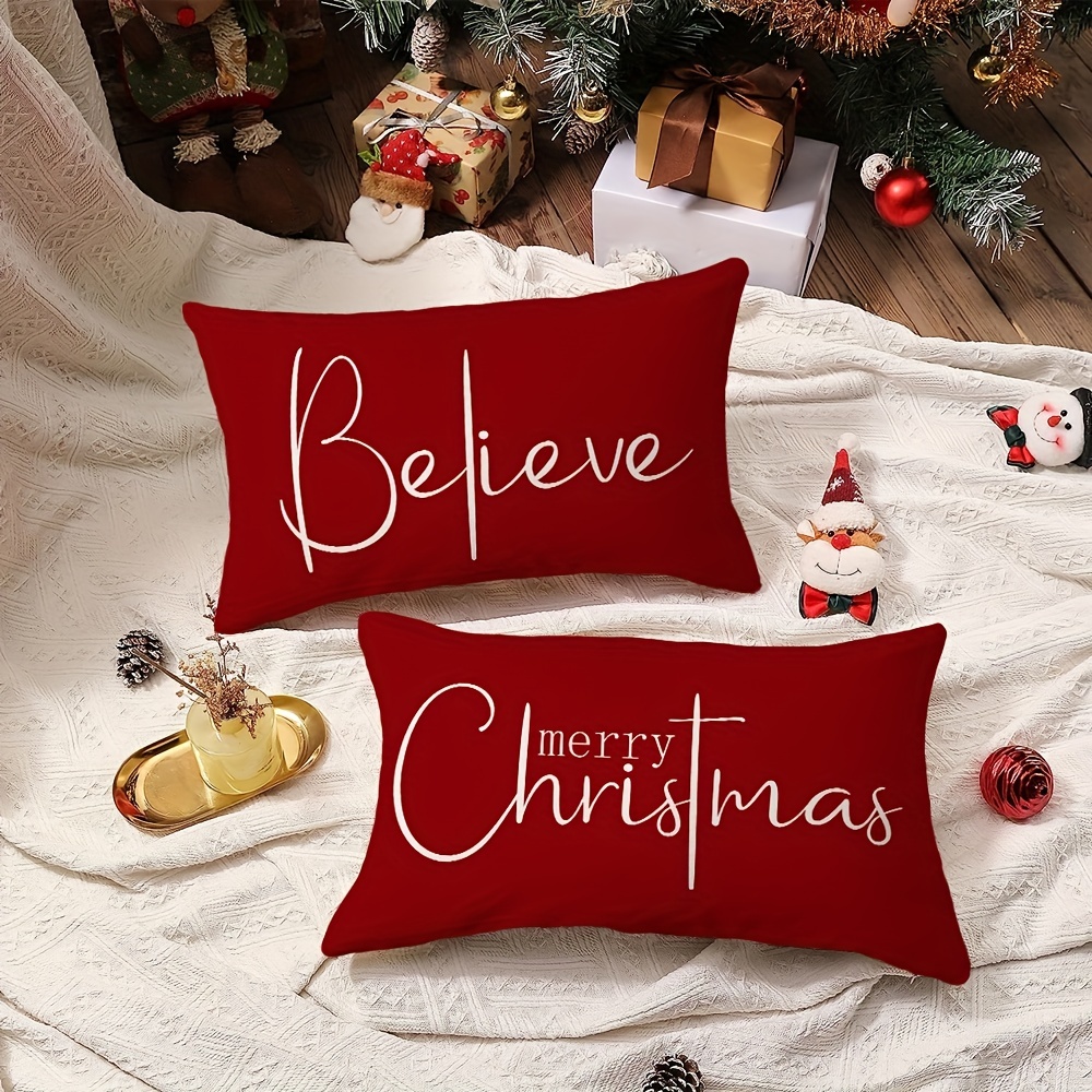 

Bring Holiday Cheer To Your Home With These Festive Christmas Throw Pillow Covers!