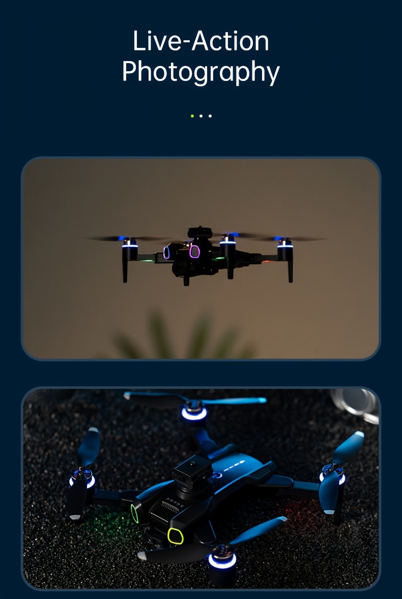 h117 remote control intelligent obstacle avoidance aerial drone single battery colorful lights intelligent obstacle avoidance brushless motor suitable for christmas details 23