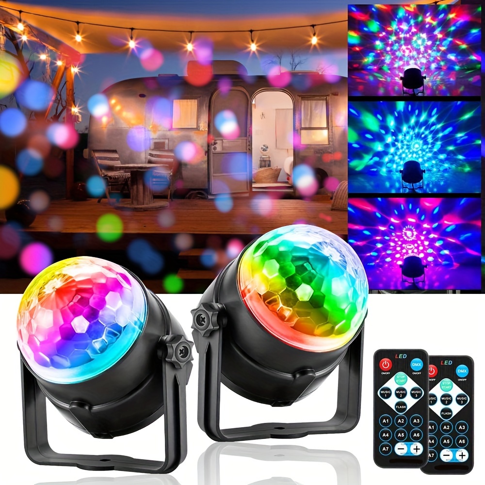 LITAKE UV Boule Disco Lumières, LED Lampe de Scène 6W 7 Modes d
