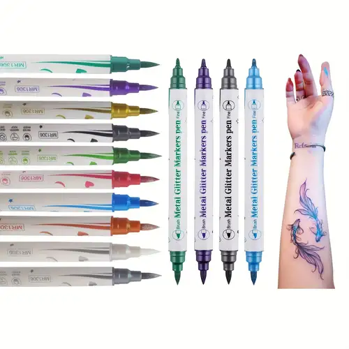Temporary Tattoo Pen 6-color Face, Arm, Body Makeup Diy Multi-color Fixed  Color Party Atmosphere Tattoo Pen, Shop On Temu And Start Saving