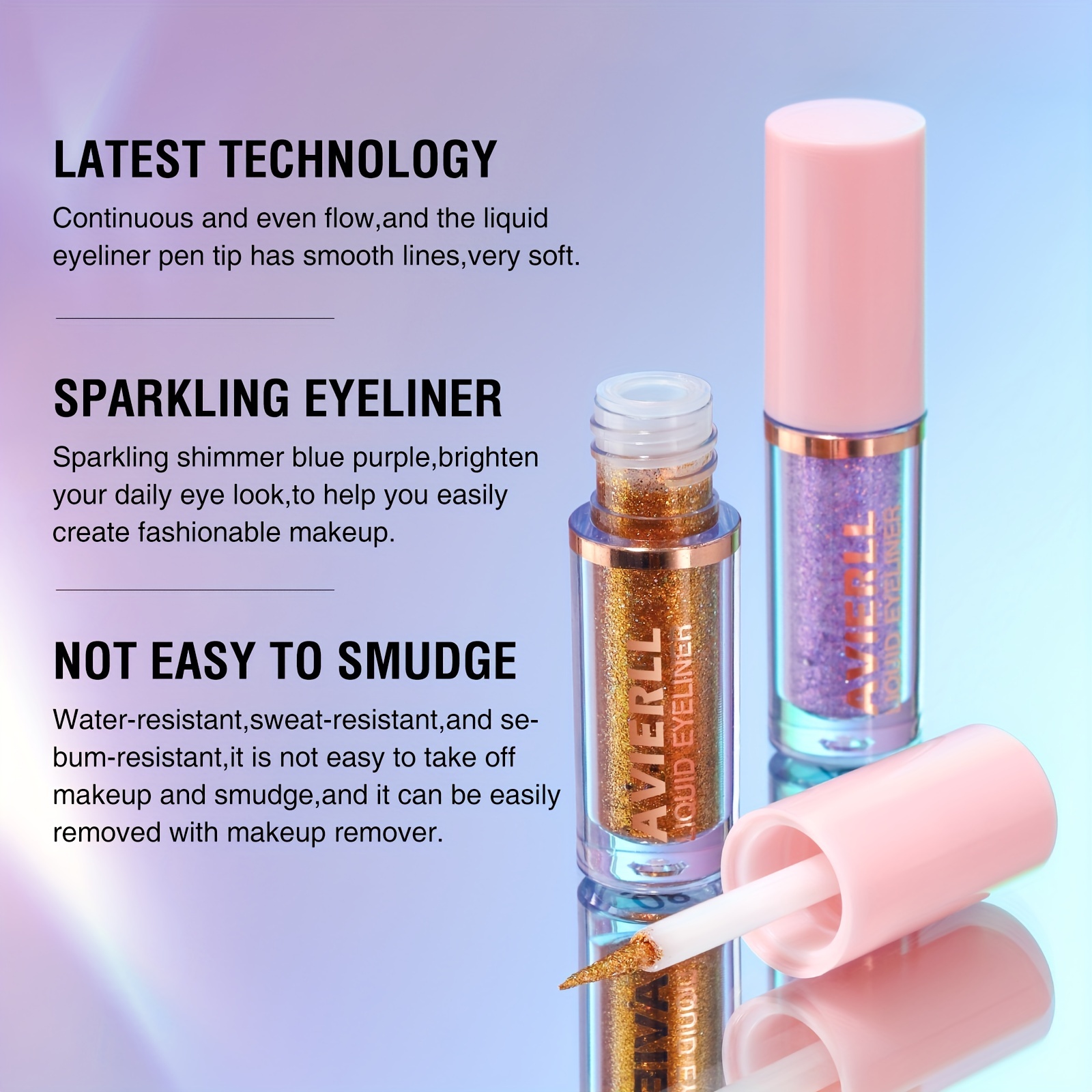 8 Colors Glitter Eyeliner Set Waterproof Easy to Apply