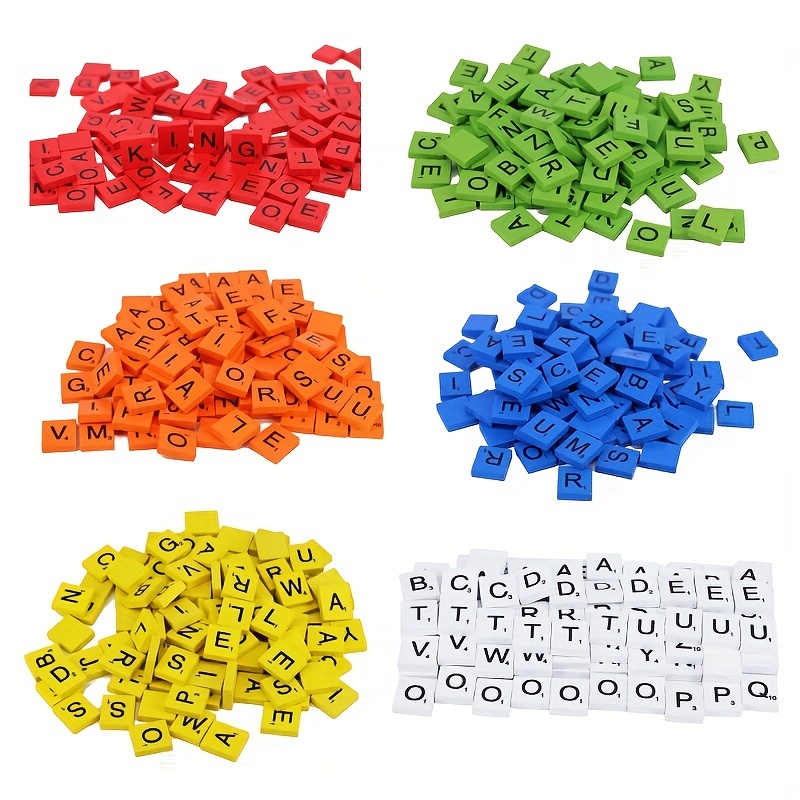 Tbest 100pcs Scrabble Tiles Letters Alphabet Wooden Pieces Numbers Pendants  Spelling 