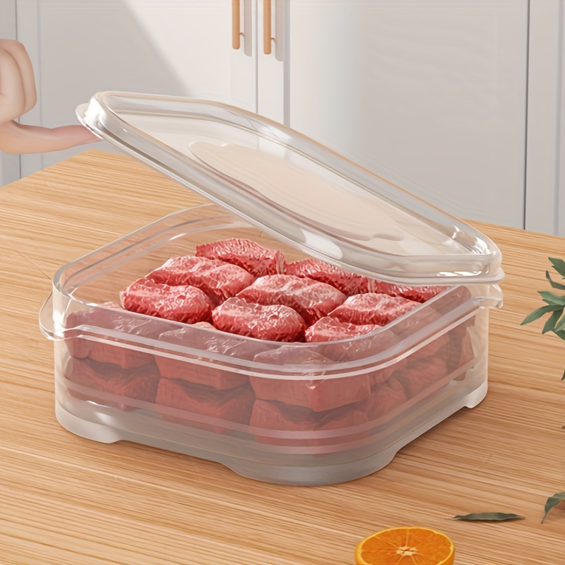 Refrigerator Frozen Meat Four-compartment Storage Box Food-grade Freezer BUS