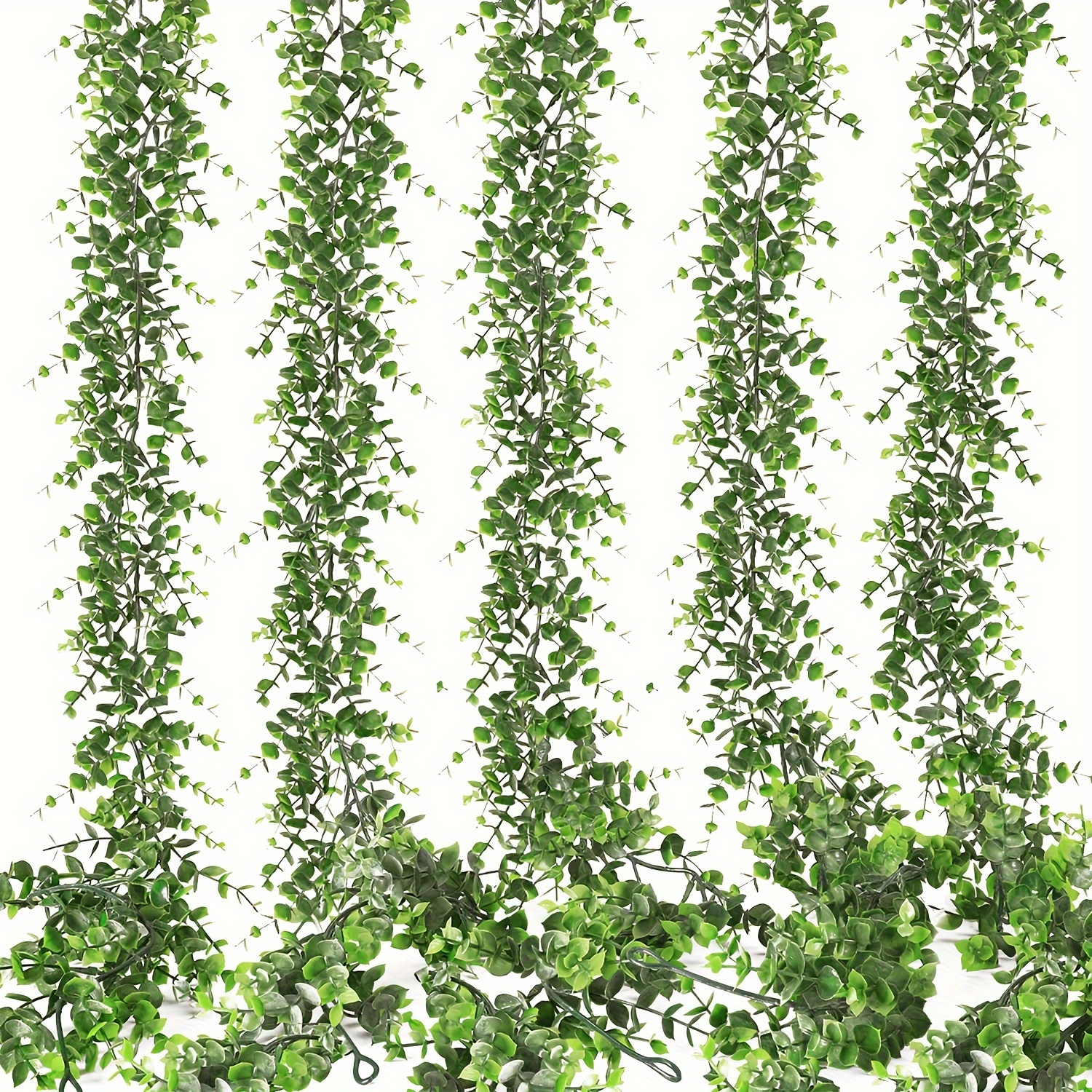 3Pcs 2M Eucalyptus Garland Artificial Ivy Faux Garland Wall Decor DIY  Eucalyptus Greenery Leaves Vines Plant For Wedding Arch