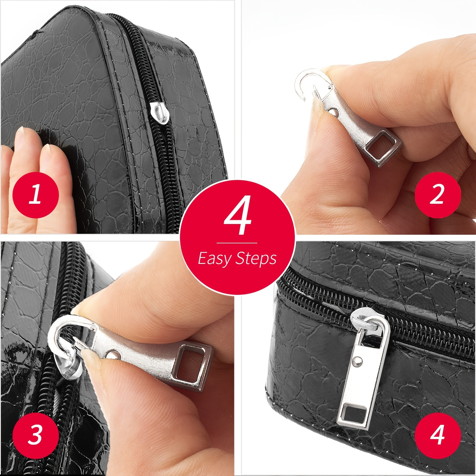 Leather Zipper Pulls - 2 Pack