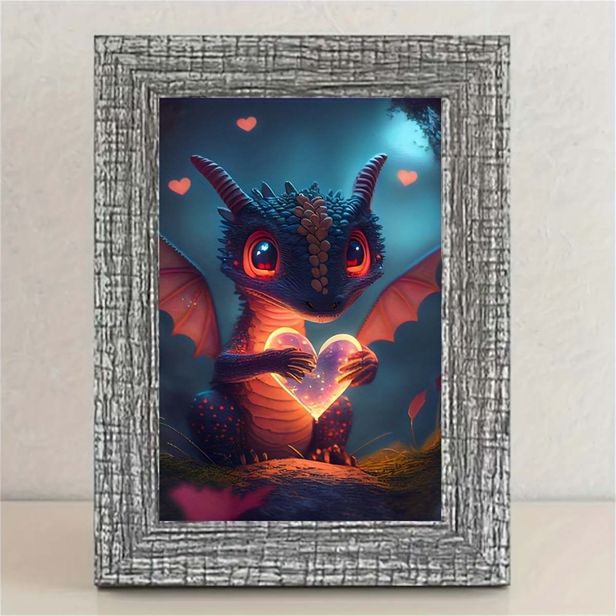 Diy Artificial Diamond Painting Cartoon Dragon Pattern Art - Temu