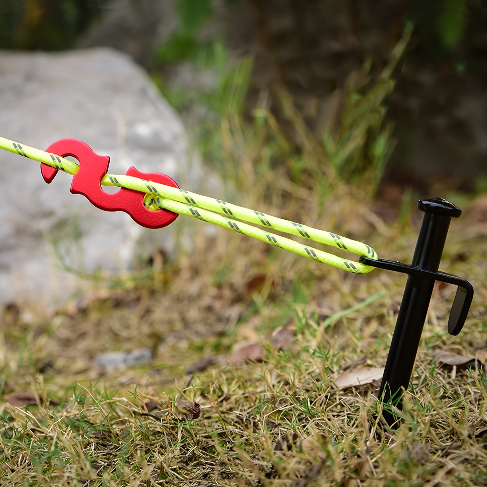 30pcs Aluminum Guyline Cord Adjusters for Camping Hiking Back