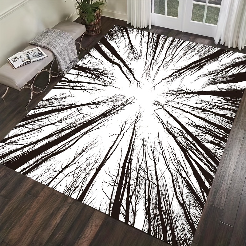 Non slip Dark Grey Abstract Area Rug Retro Modern Low pile - Temu