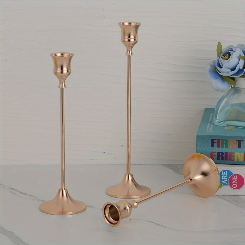 6Pcs Copper Candlestick Rack Home Candlestick Lamp Wicks for Oil
