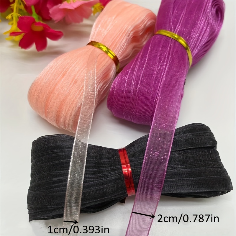 10 Yard Transparent Decorative Snow Yarn Ribbon Satin Ribbon - Temu