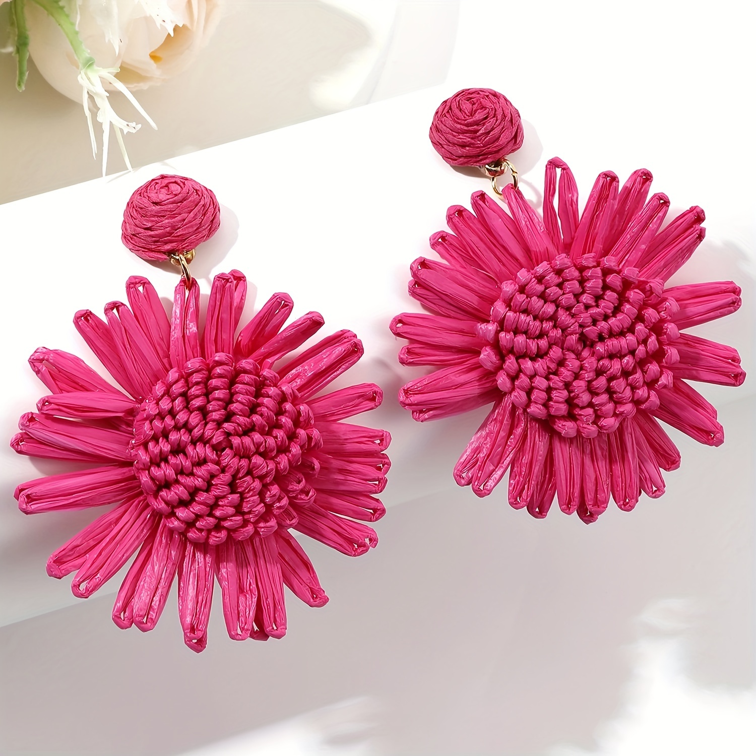 

Boho Style Drop Earrings Retro Sunflower Design Multi Colors For U To Choose Pick 1 U Prefer Match Daily Outfits Party Decor