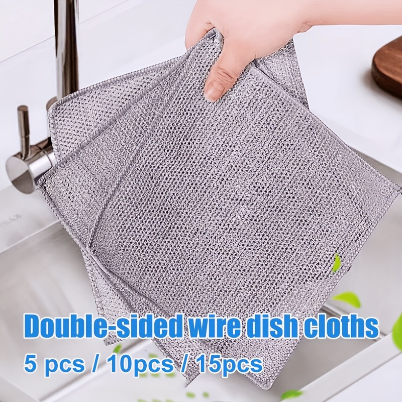 Scouring Cloth Steel Wire Dishwashing Cloth Daily Cleaning - Temu