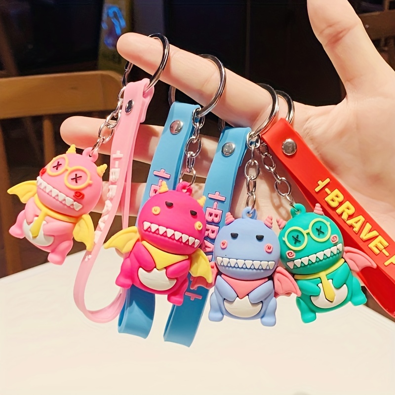 Cartoon Dinosaur Bracelet Keychain Cute Animal Doll Key Ring - Temu ...