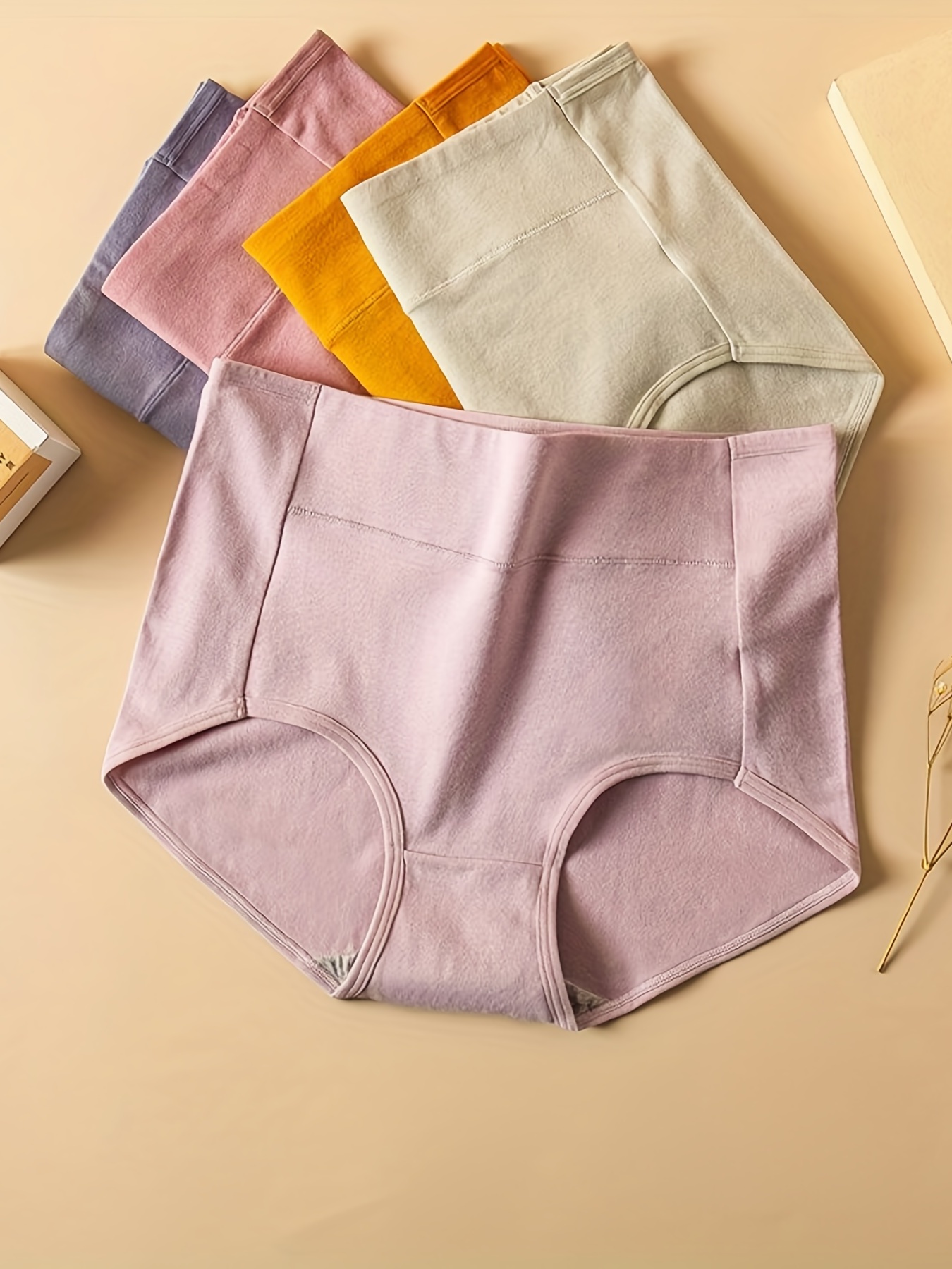 Women's Soft Cotton Underwear Briefs Breathable High Waist - Temu Canada