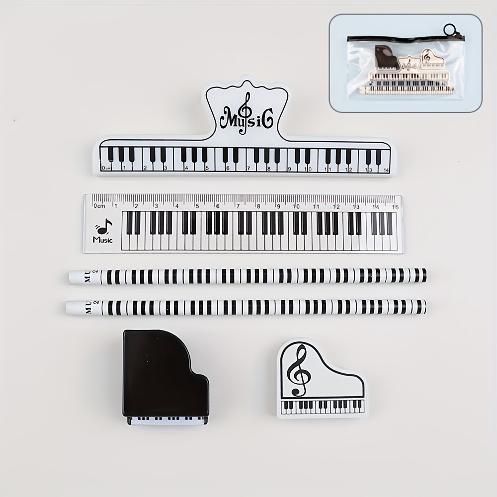 Music Piano Themed Office Supplies Set Music Book Clip - Temu
