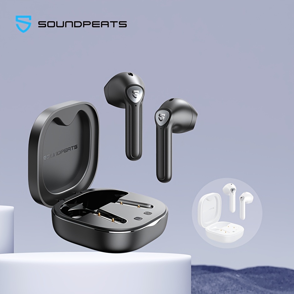 SOUNDPEATS TrueAir2 Wireless Bluetooth 5.2 Earbuds QCC3040 Dual Mic CVC  Noise Cancellation Game Mode Wireless Earphones,White 