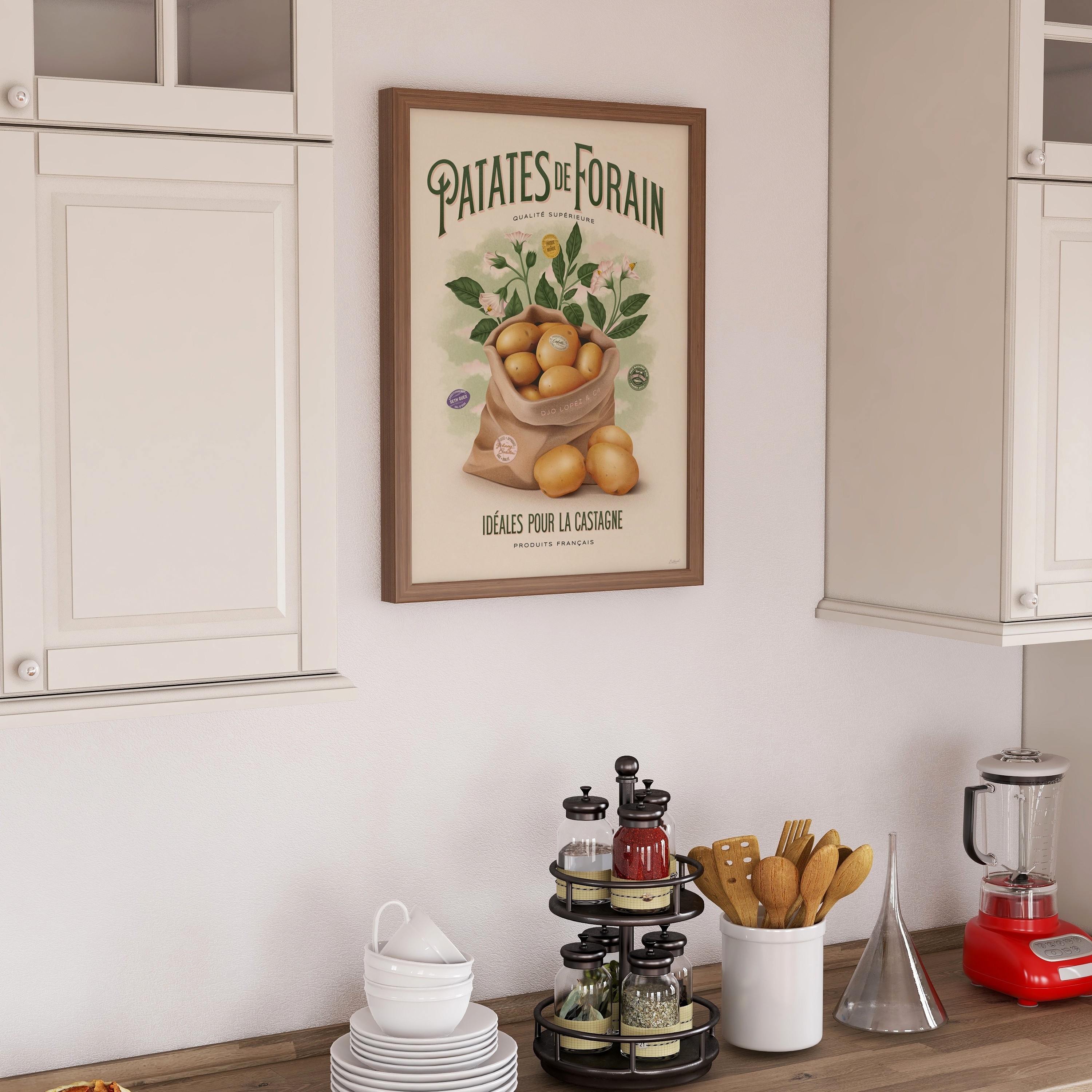 Kitchen Gallery Wall Art Set of 6, Vintage Fruit Prints, Farmhouse Kitchen  Decor, Retro Poster, Food Print, Dining Room Wall Set 